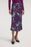 Midi skirt in printed satin
