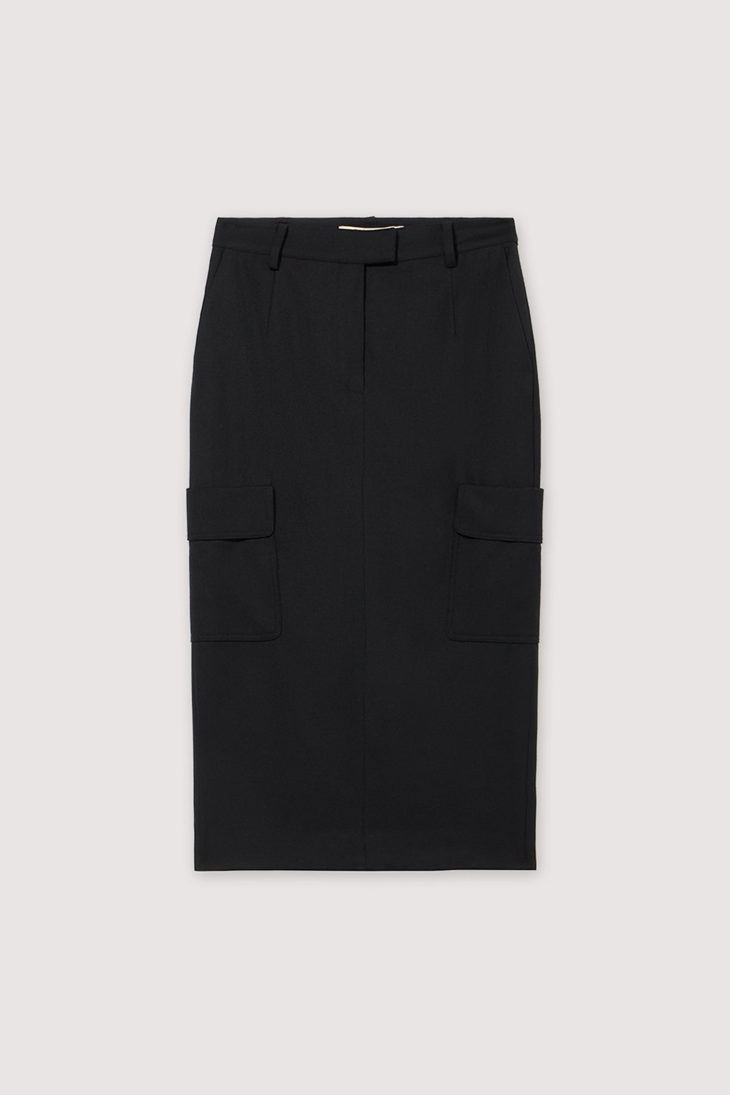 Gonna midi con tasche in frescolana 1|51178f697585a263928e08abab5f0a1e89a07c6f4e110049021c252c0be8e934