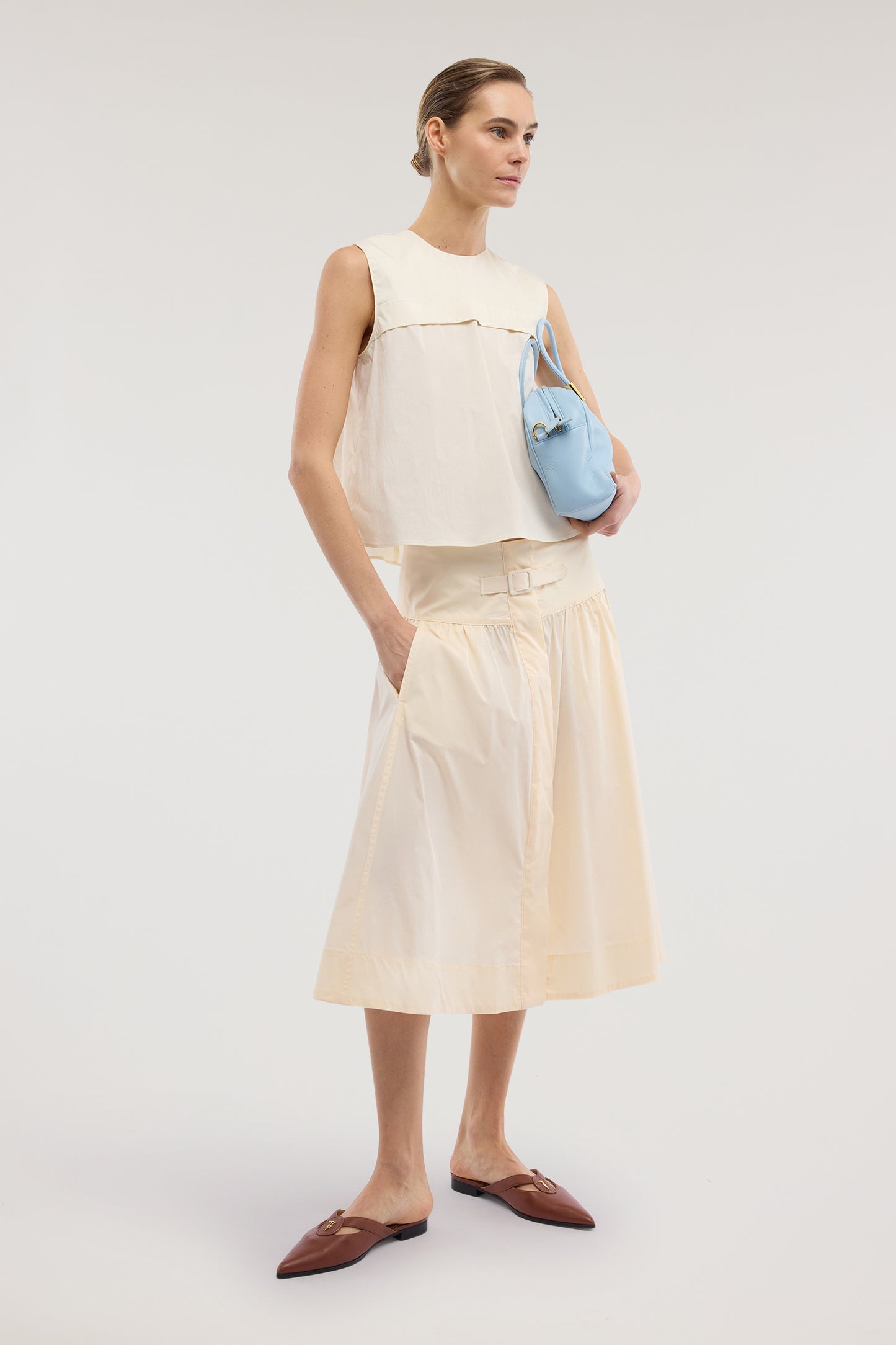 Gonna linea ad A in cotone leggero 4|327134acaf1bb1eb0fccae42877a46fcb9acda7890b2e2f607f56bd4c3170f68