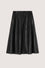 Midi flared leather skirt