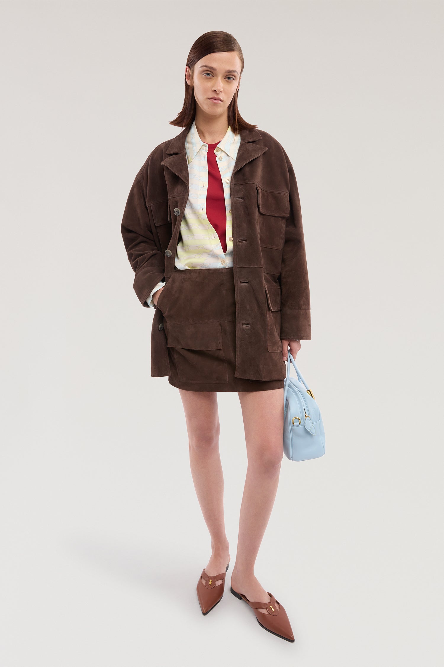 Minigonna con tasche applicate in pelle 4|714b863971f3d1c05b9698bffdc75f069449369c53578b09e06b63b1815f399c