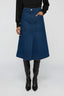 Gonna ad A midi in denim 1