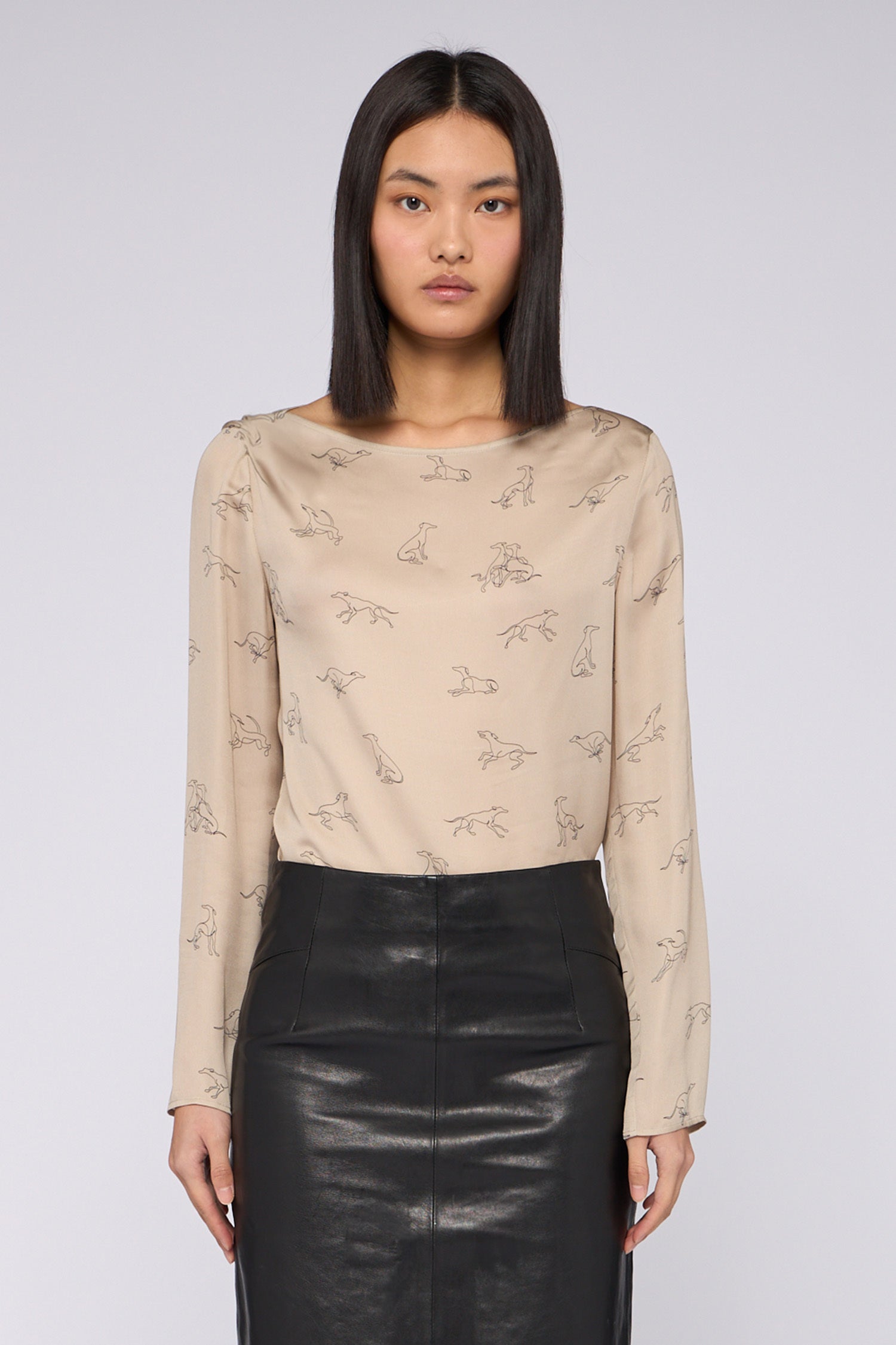 Blusa con stampa allover Gentle Society 1|3fb54526f5dfcc99e05d6dbfb5ebcc809b46d5e9d3c32a8b9c5ce86bae707029