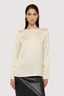 Blusa con scollo a barca in raso 1