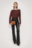 Blusa con scollo a barca in raso 4