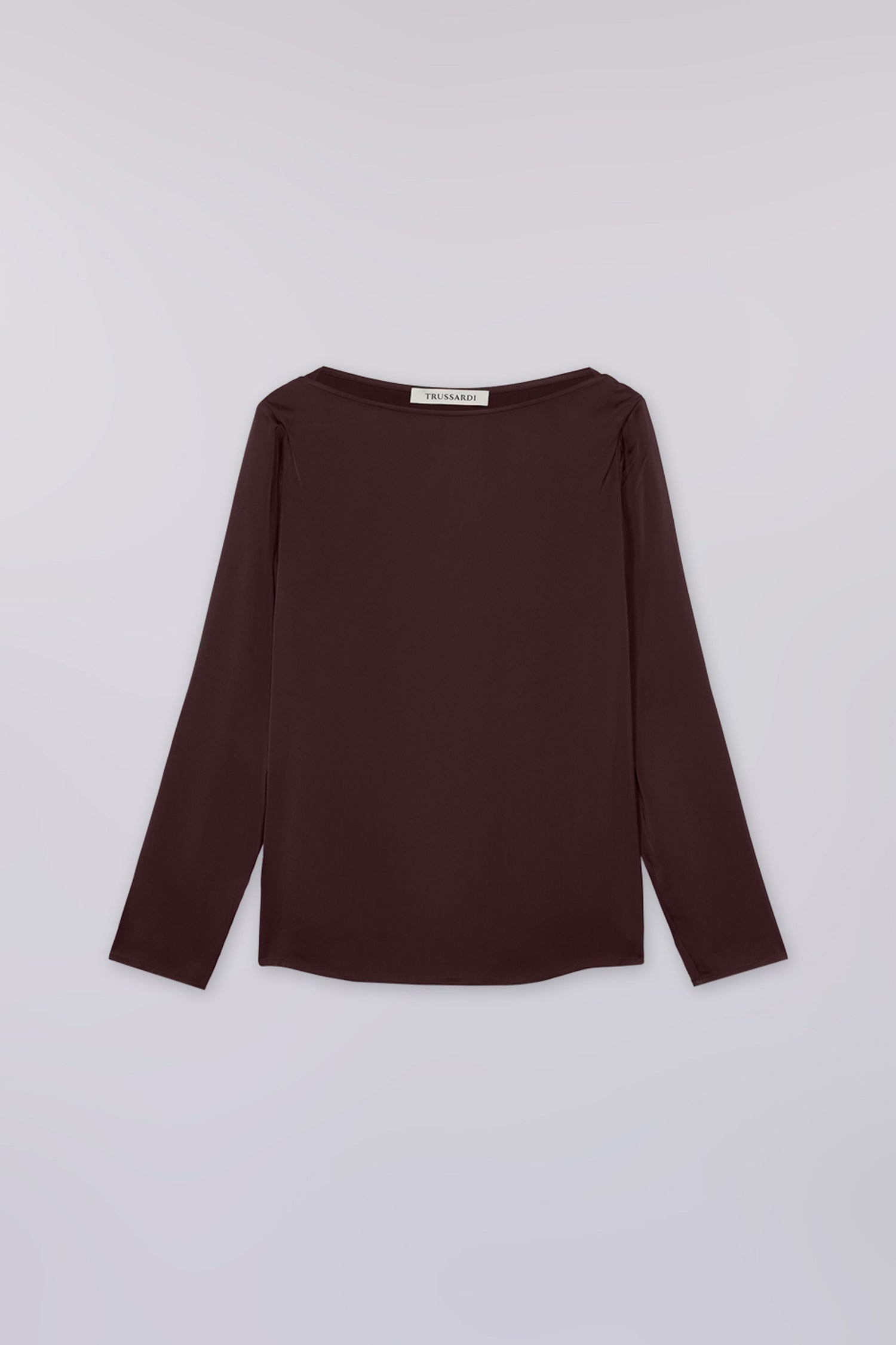 Blusa con scollo a barca in raso 6|0c07fc58e7cd021ac2f01fc5a6ab37faec26bab397c7a2b277478d933245fe09