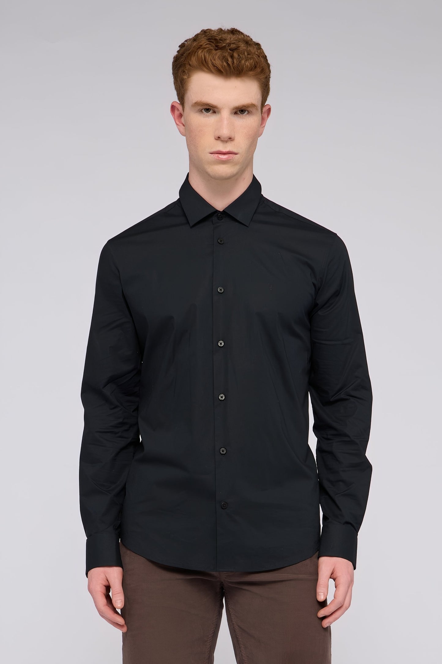 Camicia slim fit in popeline 1|a7cd9e88d84b280bc38cc4472732abb7d84b19a8645a5db00be0a1ef429a999b