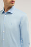 Camicia slim fit in popeline di cotone elasticizzato 1