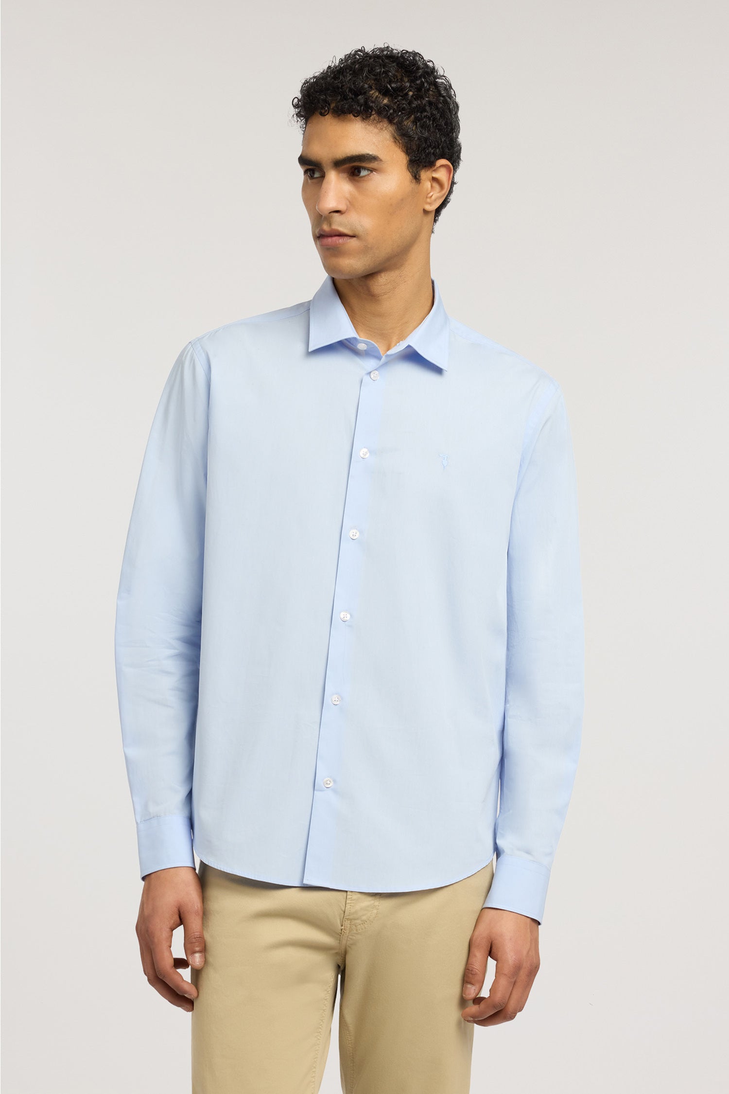 Camicia regular fit in popeline 1|ba21ae124227837d5d1e6e4ee6bf5b2558964d843a5b47b6a2fe995f6f31fba4