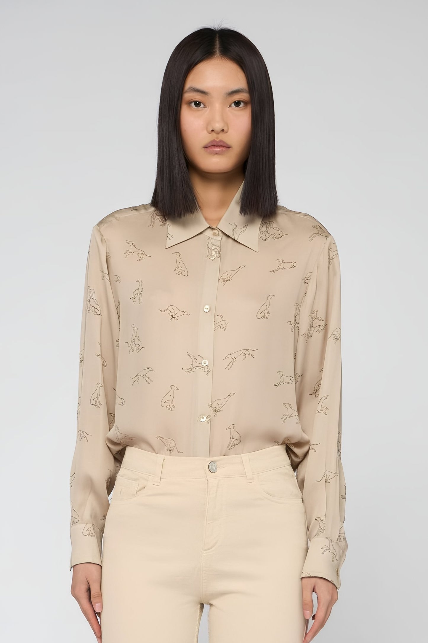 Oversize-Hemd mit Print