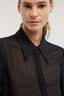 Camicia in chiffon con bottone gioiello 5