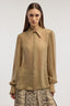 Camicia in chiffon con bottone gioiello 1