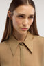 Camicia in chiffon con bottone gioiello 5