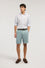 Camisa de corte regular de lino a rayas