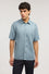 Short-sleeved linen shirt