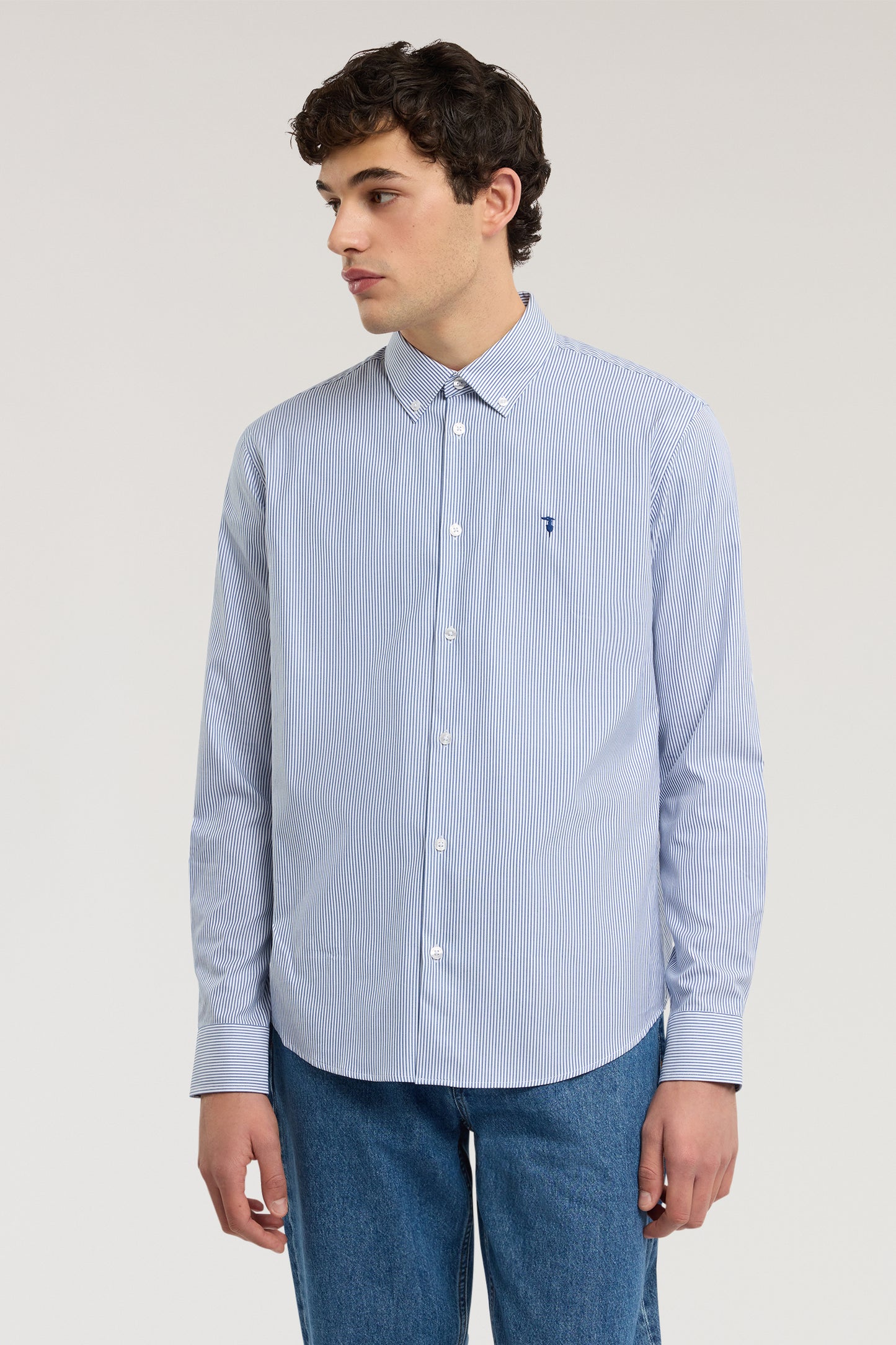 Camicia regular fit a righe facile da stirare 2|98a278f9f9c35a85c105ff693595cfa7ae7358ac8bcdbc5a72c60e6a21e9e913