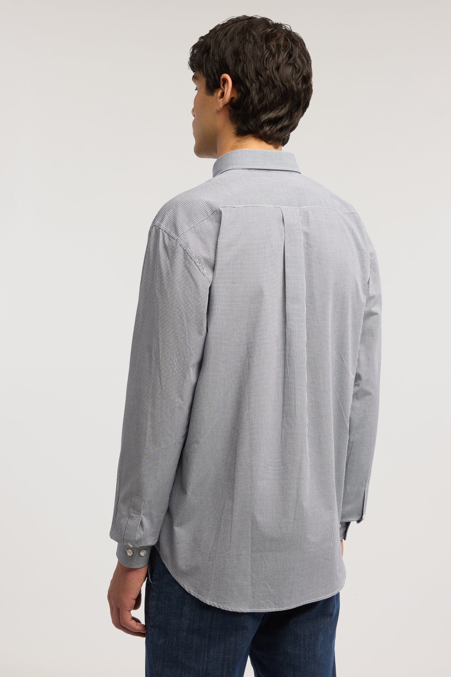 Camicia close fit in cotone vichy 2|848d46587db42debc5ff24a26d82bbdcee49b439c1c44c5ef9c5bf8205dcfdcb