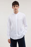 Camicia con collo coreano in lino 1