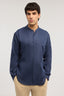 Camicia con collo coreano in lino 2