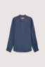 Camicia con collo coreano in lino 1