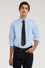 Slim Fit Hemd aus strukturiertem Stretch Baumwollstoff