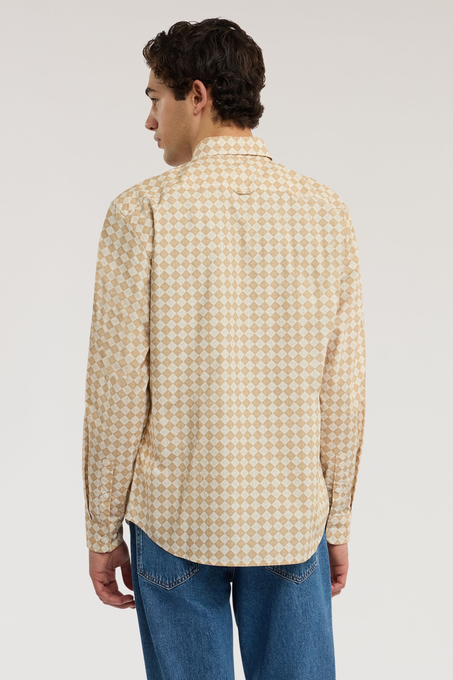 Camicia regular fit in popeline stampa Dogmier 3|9bb9bb7ce657f3d8fa1f5fe37db55c3348bf238b4337c9fe550283b08eda48e0