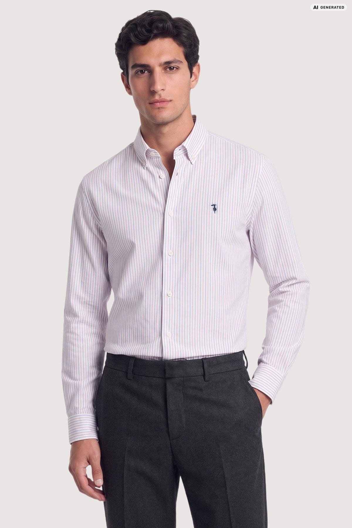 Camicia button down regular fit in cotone 1|d143f1f3a13622ed9f8b6b0f1164d68d47f4771df5ae2099fdadd5aa18ab84e5