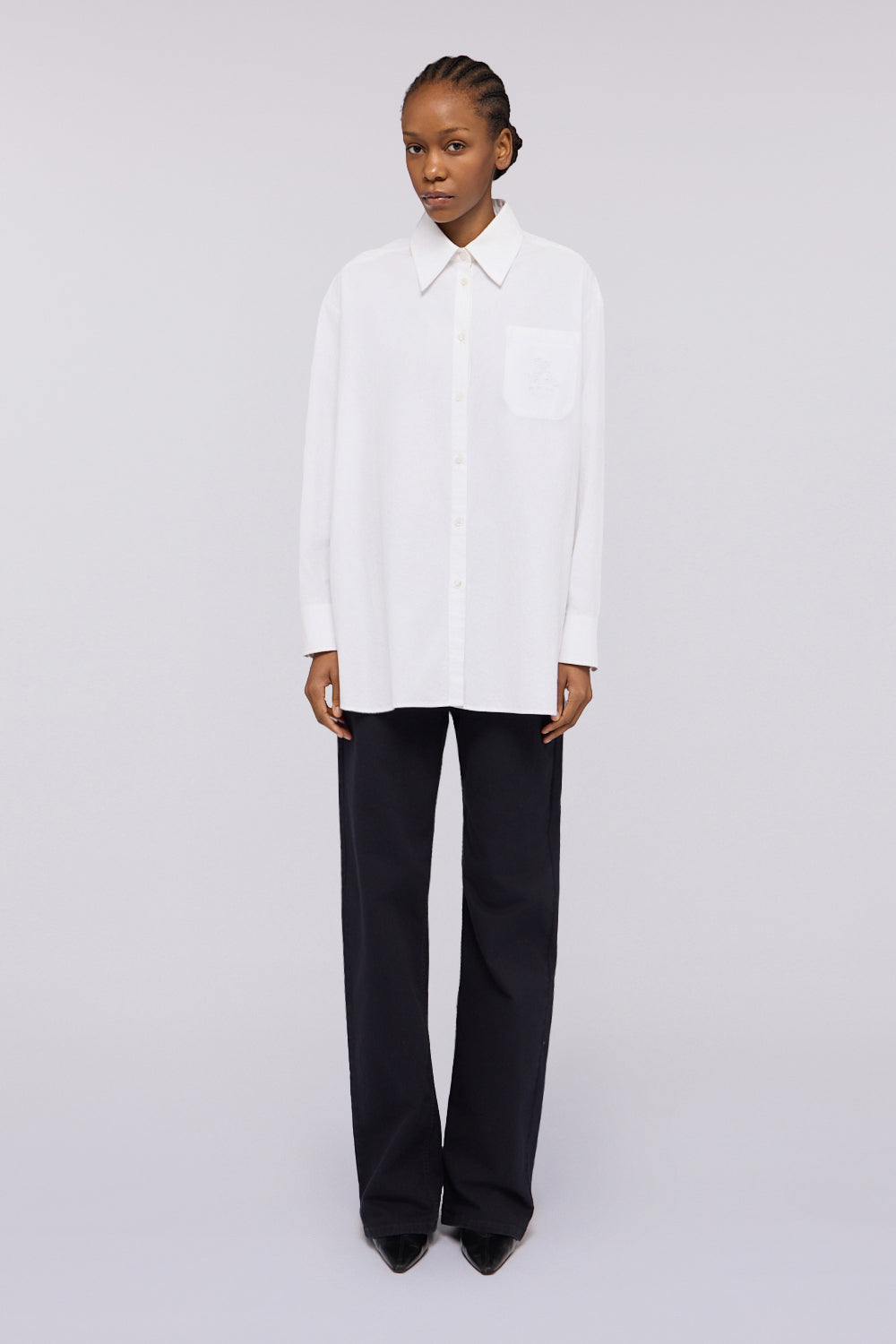 Camicia over in popeline con ricamo Gentle Society 1|68076a95fc9586f3a5939ac8981597b07b370a90a37c009b86ae59b836236928