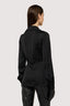 Camicia slim fit in raso con revers 2