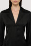 Camicia slim fit in raso con revers 3