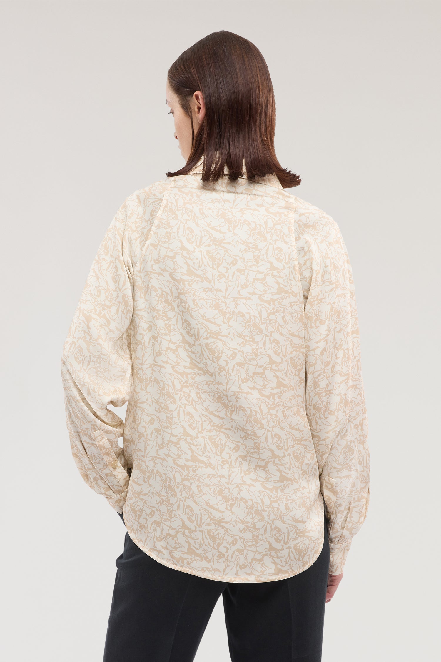 Camicia con stampa in twill di viscosa 3|a108ae982c8a53ea028897ab3202437bc5790884070091625c4e77f9d3faaf8d