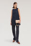 Top lungo con spacco in denim 4