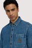 Camicia relaxed fit in denim con ricamo Gentle Society 3