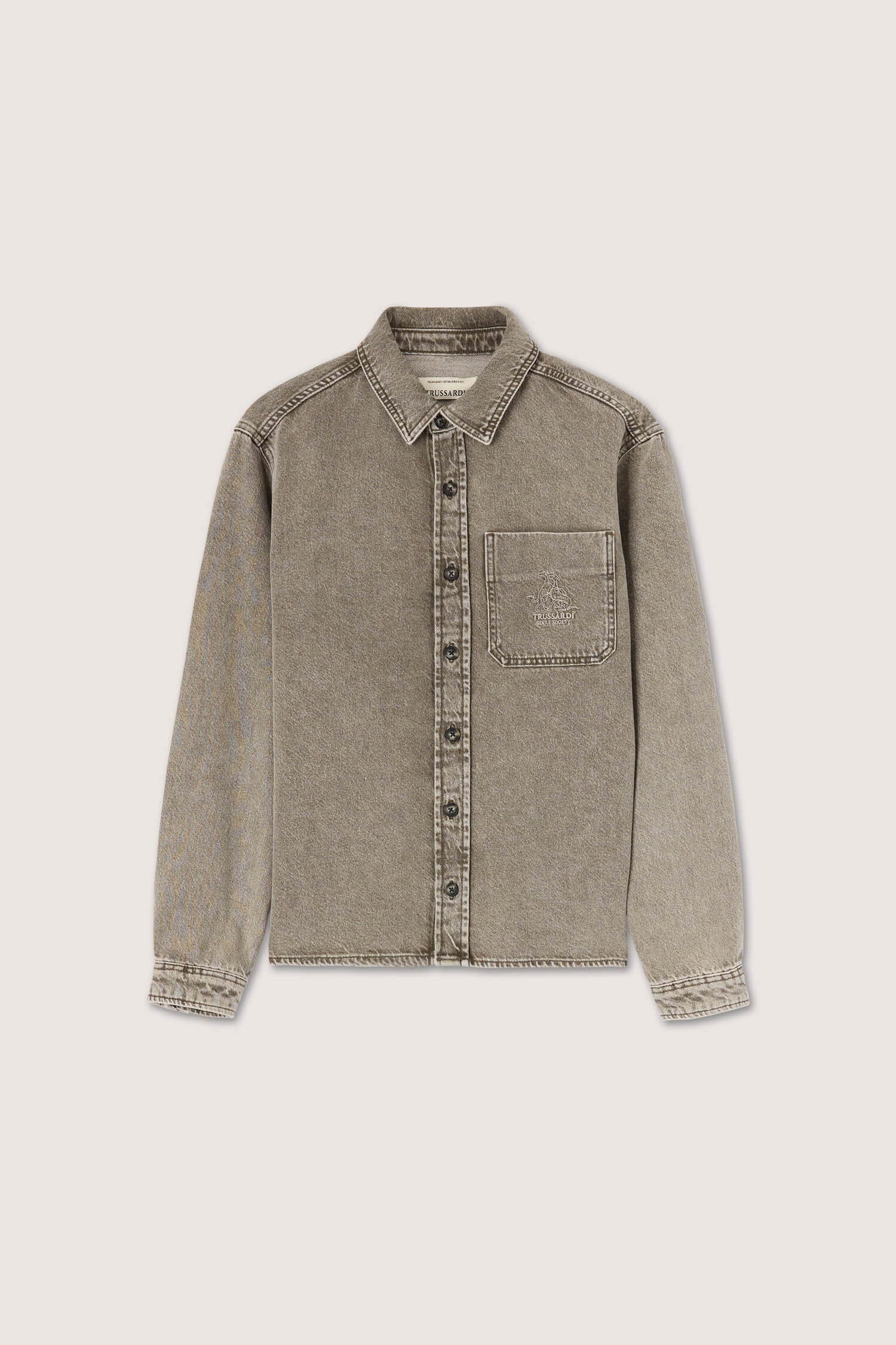 Camicia in denim stonewashed Gentle Society 1|2a4ade25187f8e3be1161e72108ad1fa751f5d17de7231e1b1bdaf25daacbcda