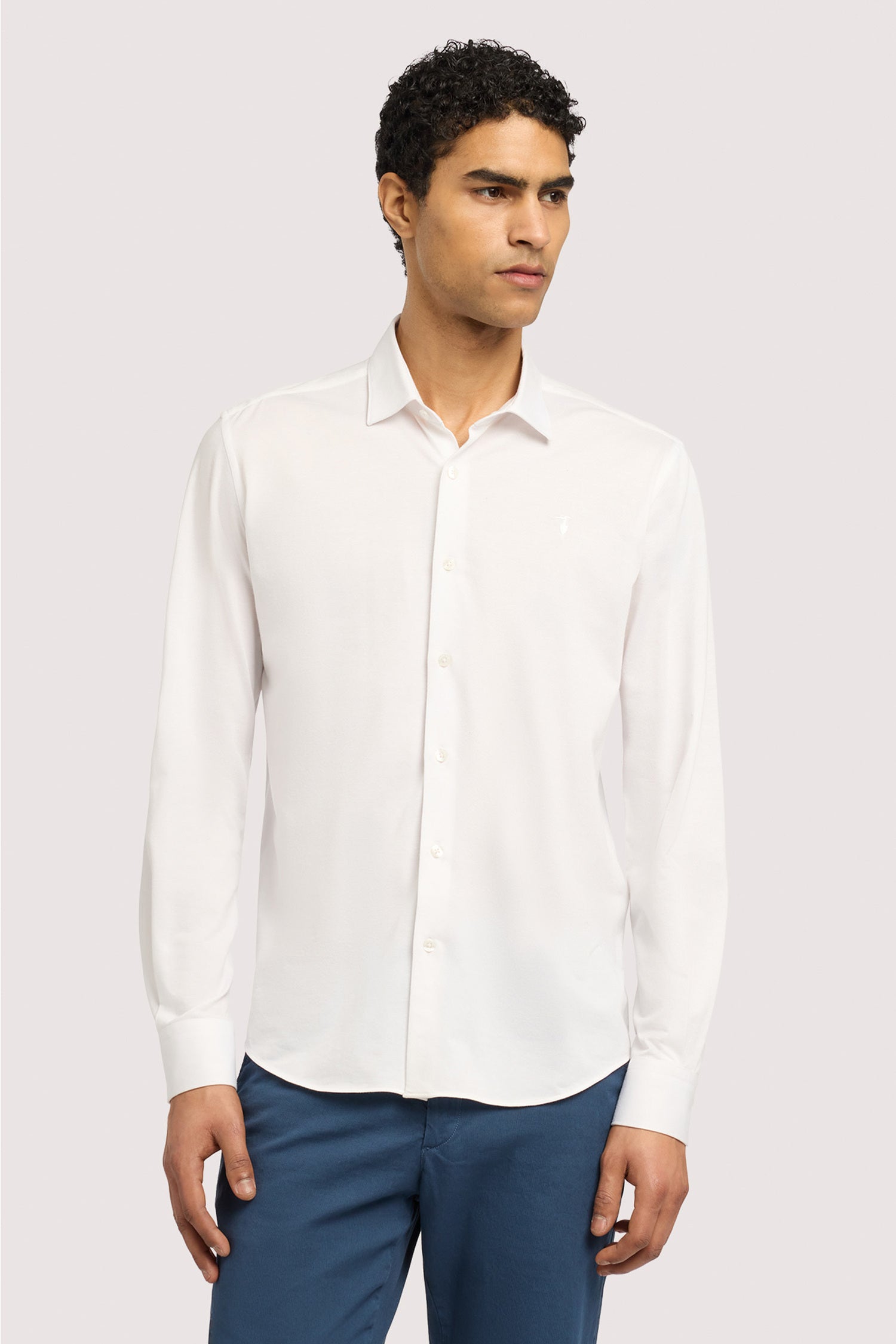 Camicia regular fit in jersey melange 1|ede8ab1dcd1f91521c6ec7c635a4763b676d1aad3e52b0129d9e1a020e1159b2