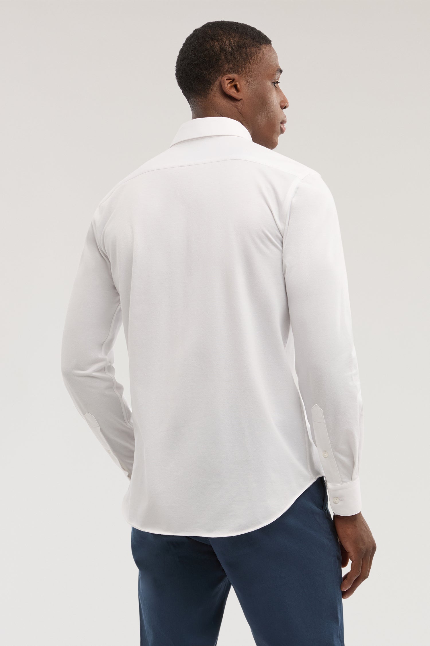 Camicia regular fit in jersey melange 3|c60b24e30de510c06b16f073f0621db014a3abdc9d4cca48d3b387a2760422a9