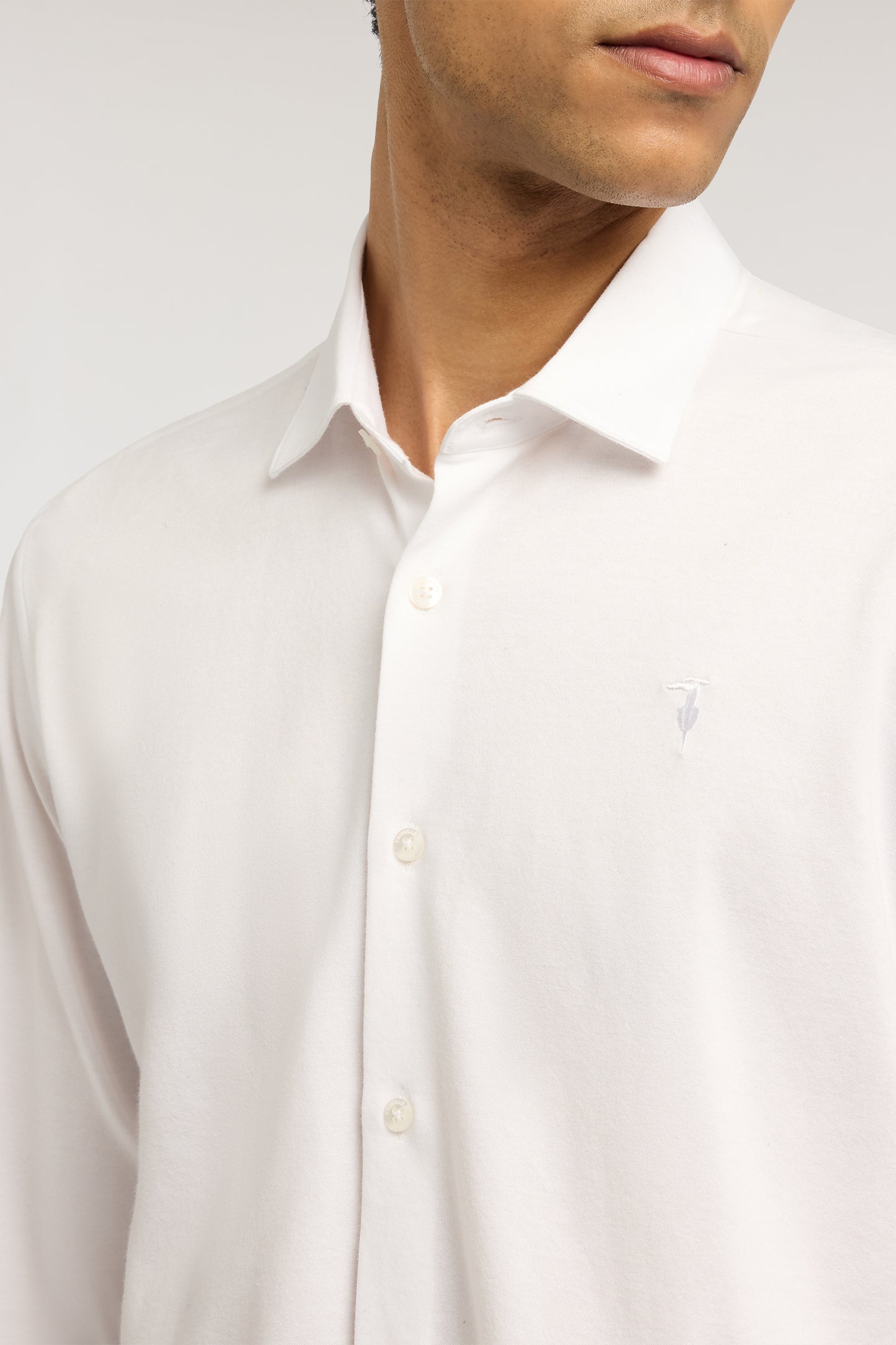 Camicia regualr fit in jersey elasticizzato melange 3|cb97944e9dbd201f651893ddff6f066a1ae7754e255537090d724476b4d436c8