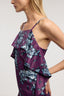 Abito slip dress in raso con stampa 1
