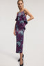 Abito slip dress in raso con stampa 4