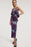 Sukienka slip dress z satyny z nadrukiem