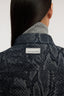 Mini abito in denim jacquard con stampa pitone 4
