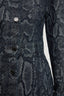 Mini abito in denim jacquard con stampa pitone 1