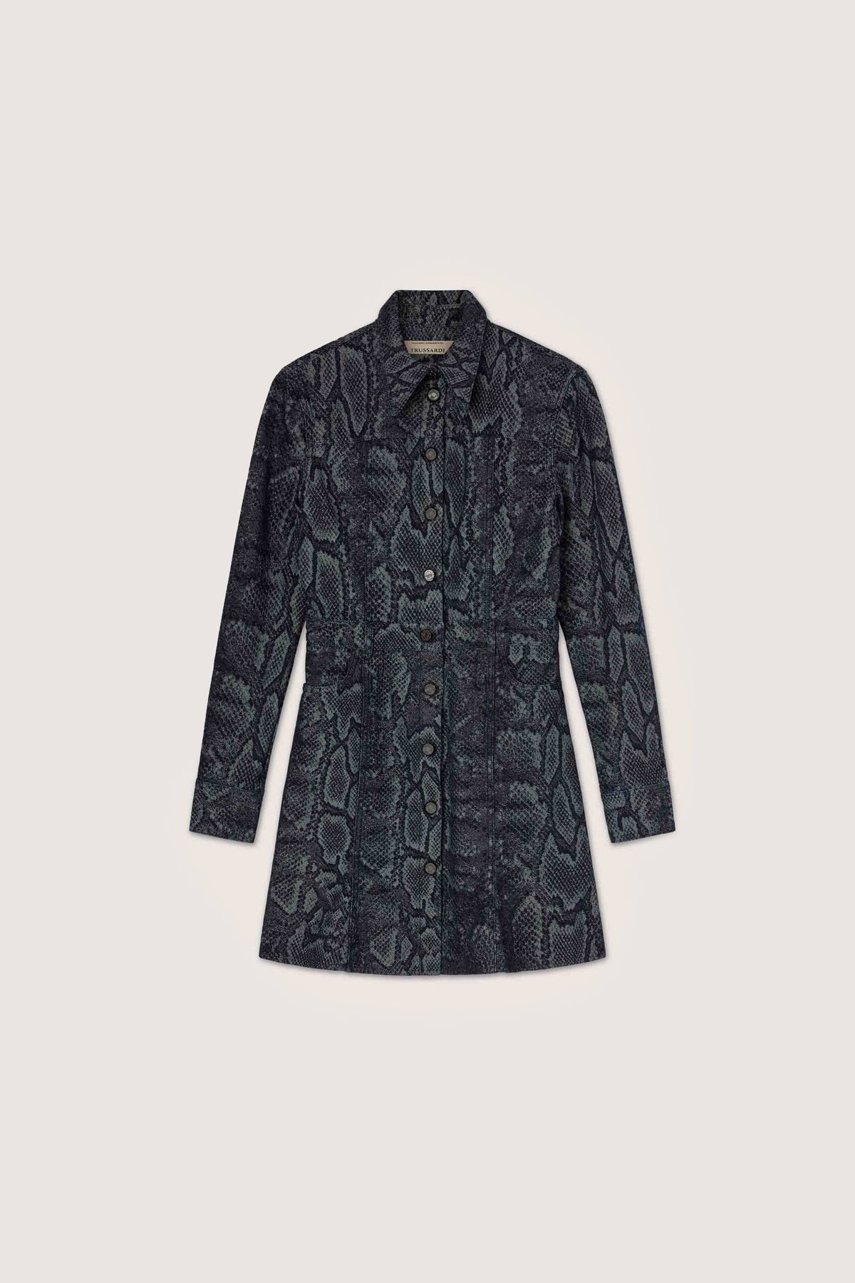 Mini abito in denim jacquard con stampa pitone 6|c8dabc8b266e8107749cfb84e35a3ce11c793b0236f56232bae35f148c21363e