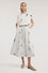 Linen Midi Dress with Urban Jungle Print