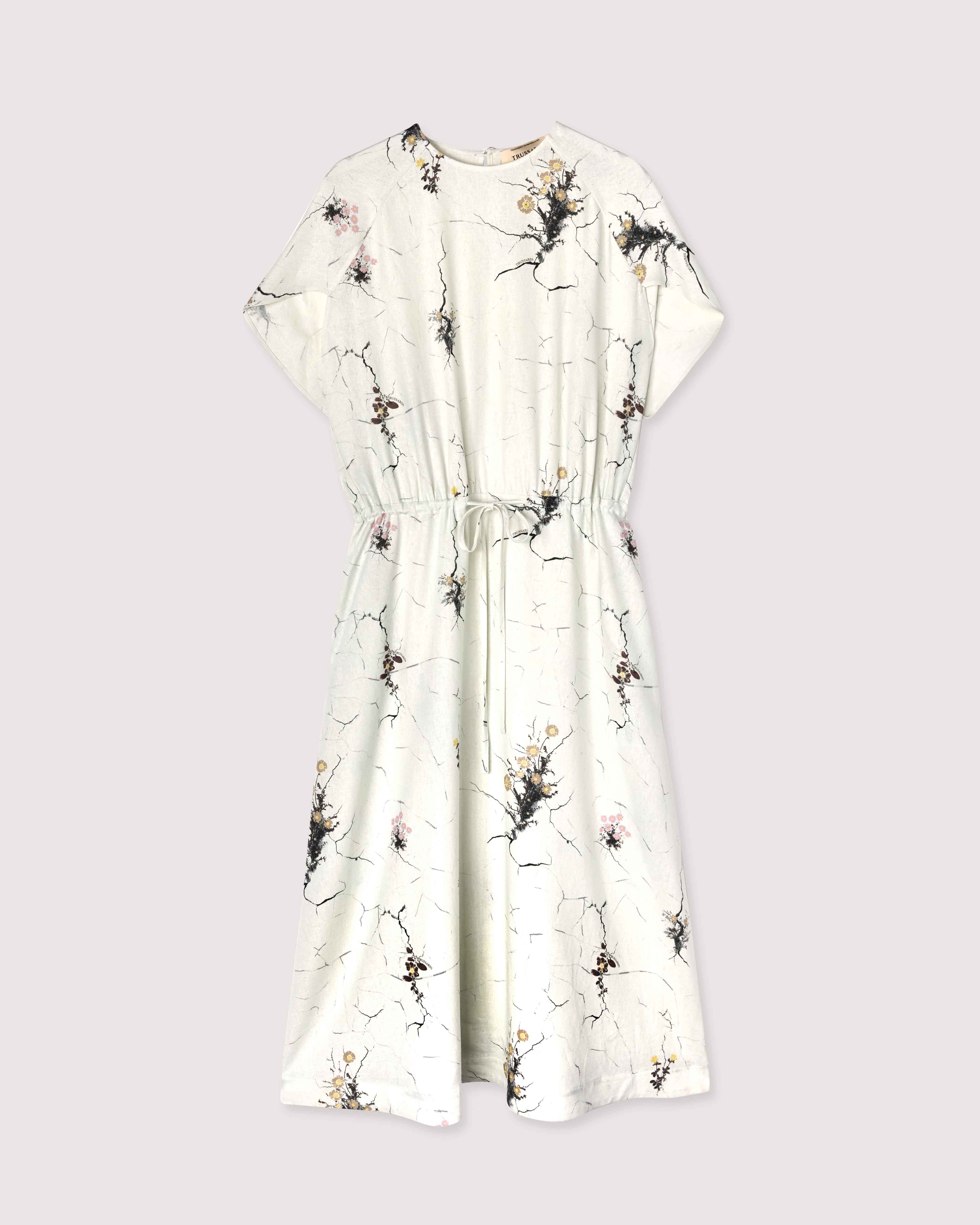 Robe midi en lin à imprimé Urban Jungle