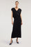 V-neck dress in viscose twill