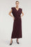 V-neck dress in viscose twill