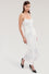 Double-weave satin print dress