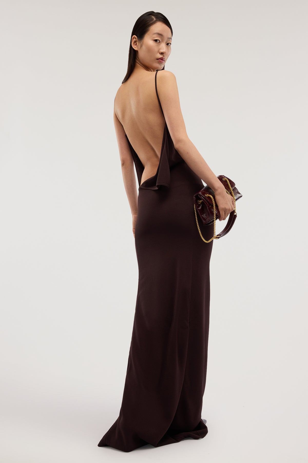 Trussardi Long dress with back neckline in viscose