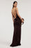 Long dress with back neckline in viscose